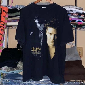 1998 Buffy The Vampire Slayer - Angel Horror Movie Black Unisex Shirt KH15425 - Picture 1 of 3