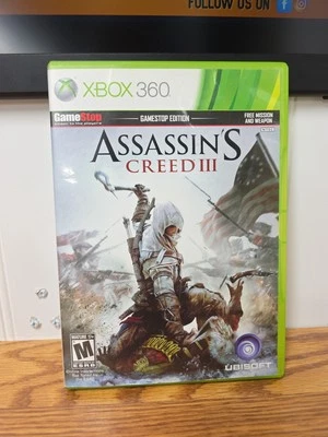 Assassin’s Creed 3 GameStop Edition (Microsoft Xbox 360) Refurbished Tested!  - Image 1 of 4
