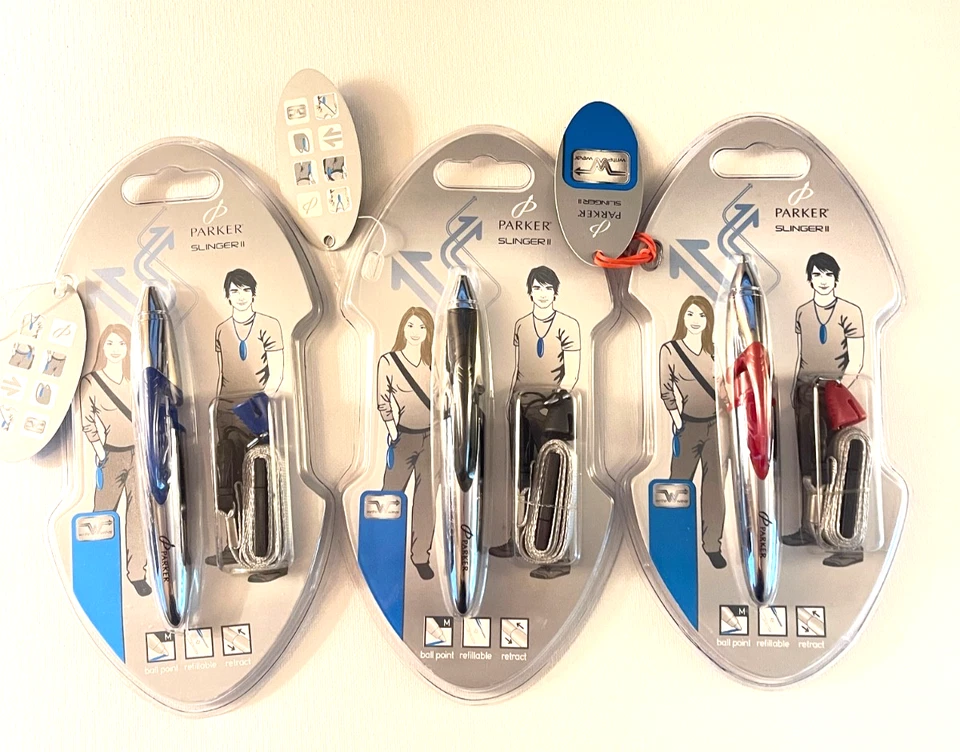 Bolígrafo Choose One Parker Slinger años 2000. Nuevo en tarjeta. Rojo, blanco o azul. COOL! Foto 1 de 2