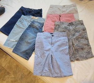 Levi' And Place Boys Size 10 Shorts Lot Blue Plaid And Print - Picture 1 of 5