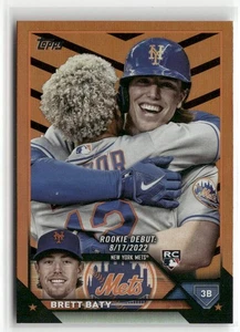 2023 Topps Update #US158 Brett Baty Orange and Black Foil RC ☘️138 - Bild 1 von 2