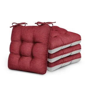 Memory Foam Chair Cushions Set of 4, Outdoor/Indoor Chair Pads for Dining Cha... - Picture 1 of 7