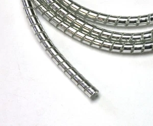 Câble spirale chromé enroulement fil rangé 6 mm moto/trike 1,5 m de long - Photo 1/4