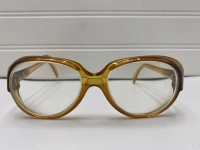 Vintage Playboy Men's Glasses Frames Optyl  Amber Brown 1030-10 Made In Austria - Image 1 of 4