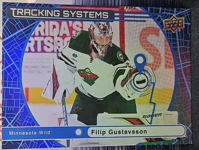 25-26 Upper Deck Filip Gustavsson Tracking Systems 🚨🚨🚨 Minnesota Wild  - Image 1 of 2