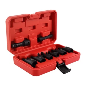 Juego de llaves de pie de gallo de alta resistencia 8 piezas 12-19 mm para reparación de línea de combustible de freno hidráulico - Imagen 1 de 12