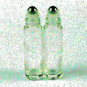 1~50Pcs 10ml THICK Transparent Glass Roll Bottles Steel Roller Essential Oils - Bild 1 von 7