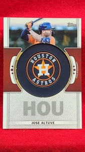 2023 Topps Series 1 Jose Altuve Commemorative Team Logo Patch Relic Card TLP-JA. - Picture 1 of 2