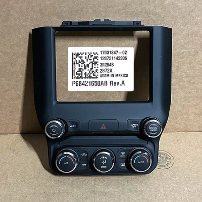New OEM 2019-2021 RAM 1500 Mopar Center Stack Climate Controls 68421650AB - Image 1 of 4