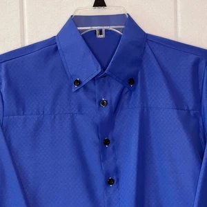 Men's Button Down Long Sleeve Dress Shirt 100% Cotton Wrinkle Resistant - Picture 1 of 27