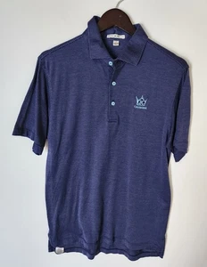 Polo de golf Peter Millar Kingsbarns para hombre pequeño azul algodón manga corta - Imagen 1 de 14