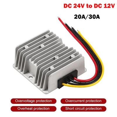 Waterproof DC 24V to 12V 20A/30A Step-Down Power Supply Converter Regulator UK - Image 1 of 4