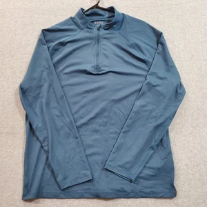 Rhone Session XL 1/4 Zip Blue Green Nylon/Spandex Pullover - Picture 1 of 9