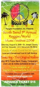 The Wailers Konzert Ticket Stub 8. August 2009 South Bend Indiana - Bild 1 von 2