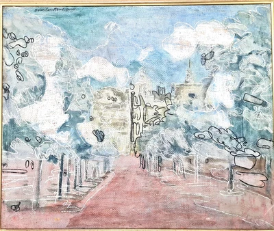 Pierre Courtens  (1921-2004) Huile sur toile 1950 Paysage n De Smet Permeke - Photo 1/4