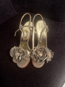 Dolce Gabanna High Heels Open Toe With Flower - Picture 1 of 6