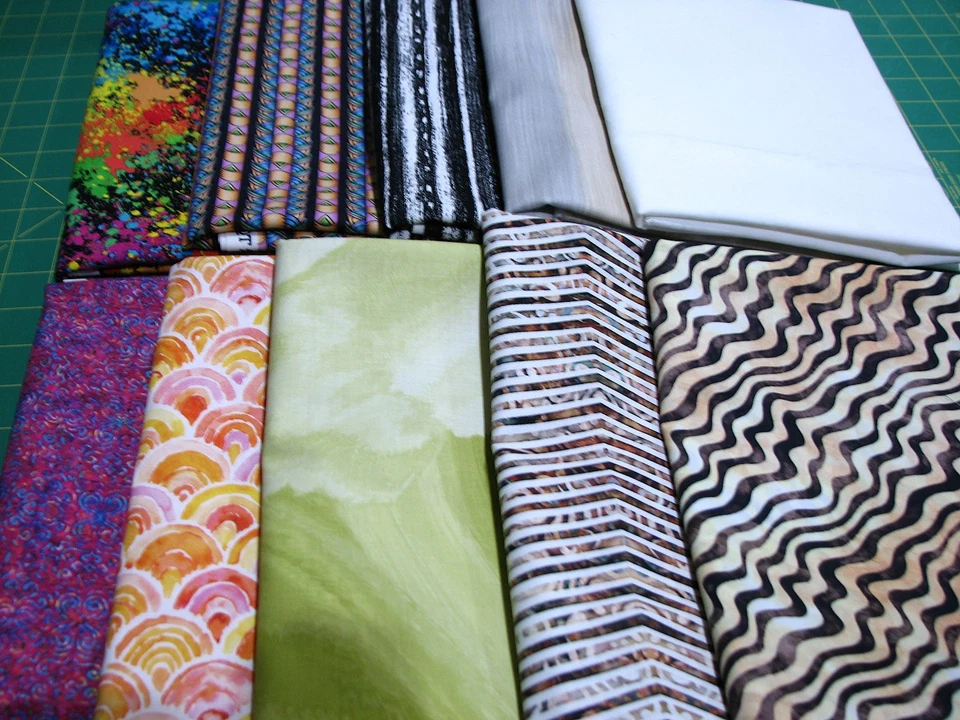 Lote de 10 yardas de tela de algodón - básicos y licuadoras H Foto 1 de 1