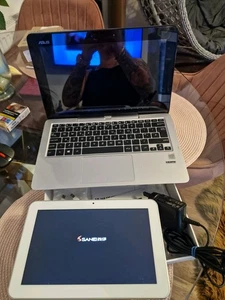 ASUS T200T 11.6" TRANSFORMER BOOK LAPTOP + SANEI N91 TABLET SPARES OR REPAIR! - Picture 1 of 19