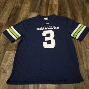 Seattle Seahawks Jersey/Shirt Adults Mens XL Dark Blue Russell Wilson #3 - Picture 1 of 12
