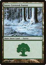 Snow-covered forest coldsnap mtg magic english ex
