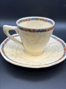 ANTICA Corona Porcellana Ducale Gainsborough 749657 Ciondolo Modello Tazza e Piattino - Foto 1 di 6