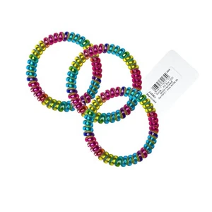 3 x Haargummis Spiralhaargummis Zopfgummi Haargummi metallicfarben Ø 5 cm SOLIDA - Bild 1 von 1