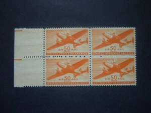 #C31 50c Airmail Block MNH OG VF/XF CV $44 "Includes New Mount" - Picture 1 of 1