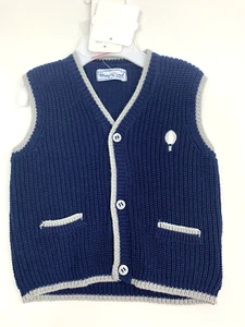 Mayoral Boys Navy Knit Vest - Size 6 - 9 Months New with Tags - Picture 1 of 4