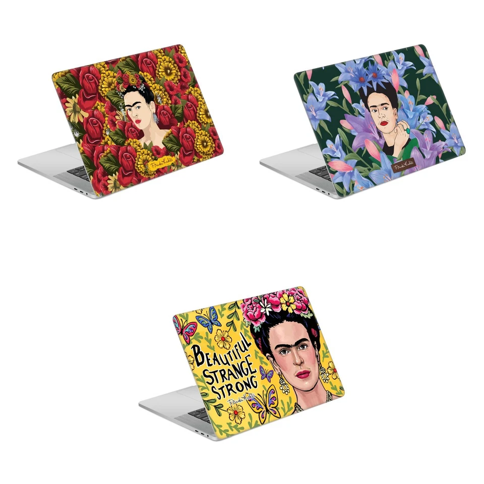 CALCOMANÍA OFICIAL DE PIEL DE VINILO FLORAL FRIDA KAHLO PARA APPLE MACBOOK AIR PRO 13 - 16 Foto 1 de 4