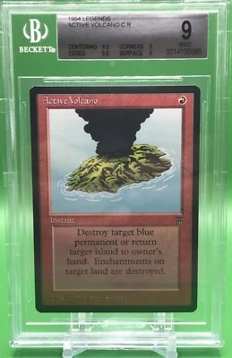 1994 MTG Legends - ACTIVE VOLCANO - Graded BGS 9 Mint - Image 1 of 2