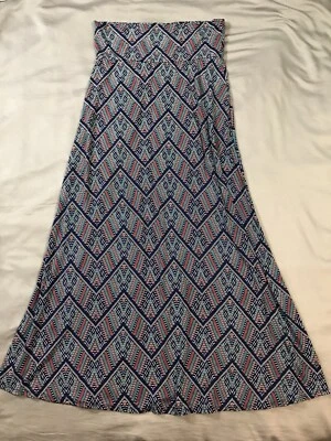 Falda Loveappella Mujer Mediana Azul Blanco Naranja Verde Maxi Elastizada Foto 1 de 4