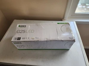 Sunco 10 Pack G25 Globe Light Bulbs LED Edison Vanity 500 Lumens 4K Cool White - Picture 1 of 2