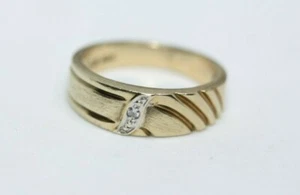Vintage Damen-Verlobungsring gelb 10 K Gold 0,02 ct SI2 Diamant Größe 6 von JBB - Bild 1 von 12
