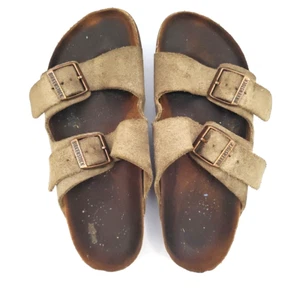 Birkenstock Women's US Size 5 Arizona Brown Suede Leather Sandals EU39 - Picture 1 of 10