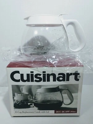 Cuisinart 10 Cup Replacement Glass Carafe With Lid DCC-RC10W in White - Image 1 of 4