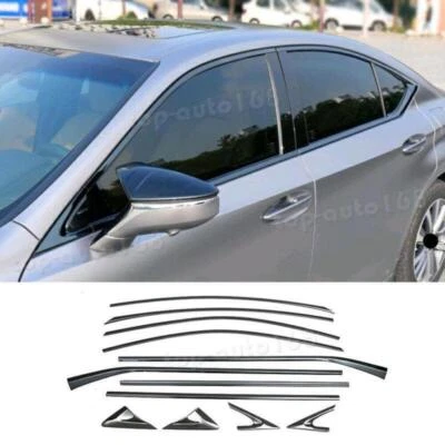 Black steel Window Sill Strip Cover Trim Decor For LEXUS ES300h ES350 2019-2025 Foto 1 de 4