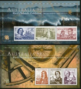 Australia 1999 Australia '99 set of 2 Mini Sheets Perforated MUH - Picture 1 of 1