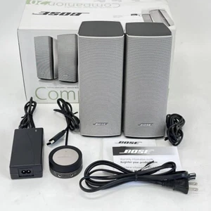 Bose Companion 20 Multimedia Speaker System Silver Working Used - Picture 1 of 5