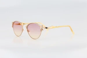 Diva 5039 2, Vintage 90s tinted double gradient lenses gold cat eye sunglasses - Picture 1 of 10