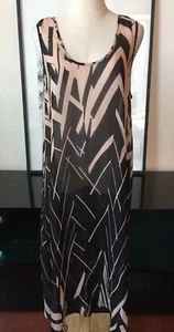 Flareat Anthropologie Silk Dress Sheer Sz L - Picture 1 of 8