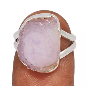 Natural Spirit Quartz 925 Sterling Silver Ring Jewelry s.6 CR54883 - Picture 1 of 1