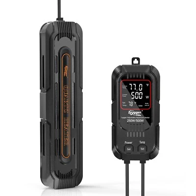 Hygger Calentador Acuario, Potencia Ajustable 600W/1200W Calentador Pecera con Int... Foto 1 de 4