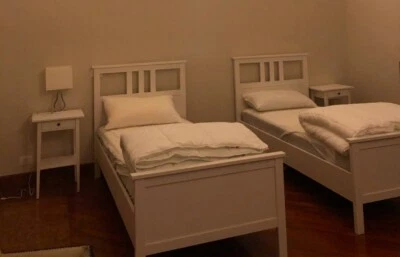 Letto Singolo In Legno Bianco - Immagine 1 di 4