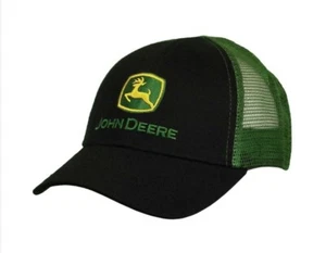 JOHN DEERE Cap für Kleinkinder Schwarz Grün Logo Kappe Schirmmütze Baseballcap - Bild 1 von 1