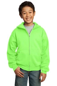 Port & Company Youth Core Fleece Full Zip Hooded Sweatshirt M-PC90YZH - Picture 1 of 23