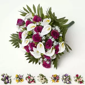 Artificial Fake Flowers Bouquet Arrangement Home Wedding Party Garden-Decor - Picture 1 of 38