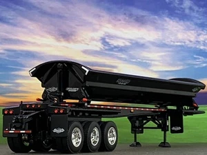 1/64 DCP BLACK SMITHCO TRI-AXLE SIDE DUMP TRAILER - Picture 1 of 6