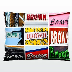 BROWN Personalized Pillow featuring the name in sign photos - Picture 1 of 1