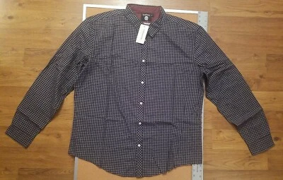 Boohoo человек XL серый Gingham кнопка вверх новый с Ярлыками - Изображение 1 из 4