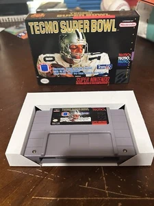 Tecmo Super Bowl Super Nintendo SNES W/CUSTOM BOX - Picture 1 of 11